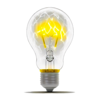 Isolated light bulb illustration png