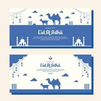 eid al adha mubarak social media post template vector