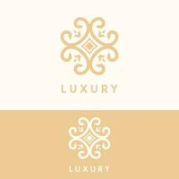 unique elegant luxury logo template vector