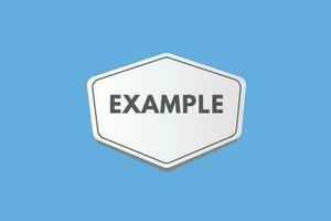 Example text Button. Example Sign Icon Label Sticker Web Buttons vector