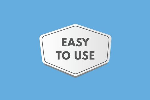 Easy to Use text Button. Easy to Use Sign Icon Label Sticker Web Buttons vector