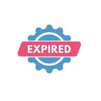 Expired text Button. Expired Sign Icon Label Sticker Web Buttons vector