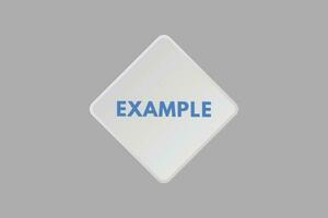 Example text Button. Example Sign Icon Label Sticker Web Buttons vector