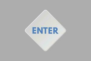 Enter text Button. Enter Sign Icon Label Sticker Web Buttons vector