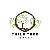 Tree Logo, Life Balance Education Vector, Luxurious Elegant Simple Tree Design, Playground Illustration Icon vector