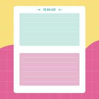 colorful to-do list printable planner vector templates