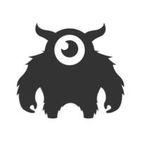 monstruo icono logo diseño vector