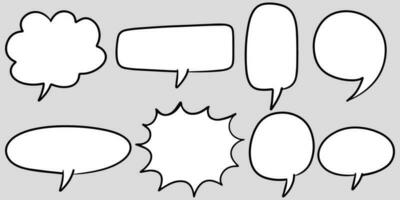 Doodle sketch style of speech bubbles hand drawn illustration. for concept design. vector