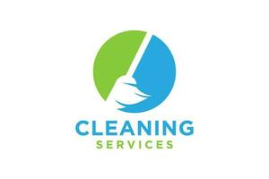 hogar limpieza logo, limpieza servicios logo. vector