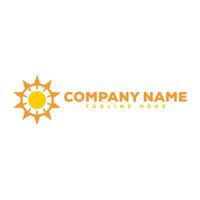 eps10 vector sun logo design template isolated on white background