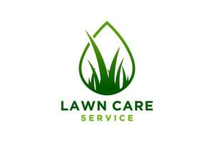 Illustration vector graphic of lawn care, landscape, grass concept logo design template.