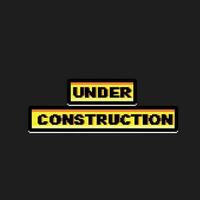 under construction mark sign in pixel art style vector