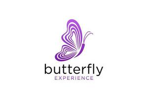 Butterfly logo. Luxury line logotype design. Universal premium butterfly symbol logotype. vector