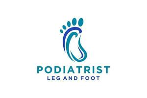 foot feet podiatric logo vector icon illustration template.