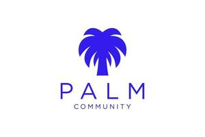 palma árbol resumen verano y vacaciones Insignia y emblema para fiesta alquileres, viaje servicios, tropical spa y belleza estudios vector