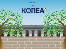 viaje Corea modelo vector ilustración para todas temporada de Corea.