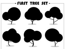 Collection of Black trees Icon. Can be used to illustrate any nature or healthy lifestyle topic. vector