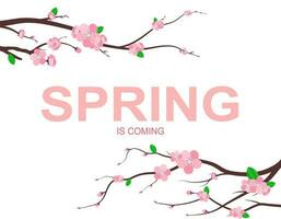 Colorful flowers Symbol style. and spring background. Can be used for your work. Welcome spring season concept. vector