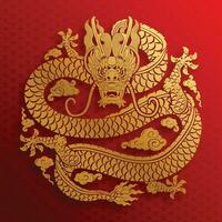 Happy chinese new year 2024 the dragon zodiac sign vector