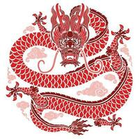 Happy chinese new year 2024 the dragon zodiac sign vector