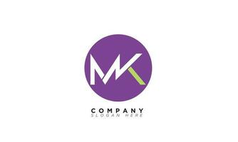 MK Alphabet letters Initials Monogram logo KM, M and K vector