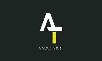 AT Alphabet letters Initials Monogram logo TA, A and T vector