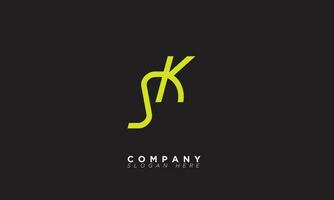 SK Alphabet letters Initials Monogram logo KS, S and K vector