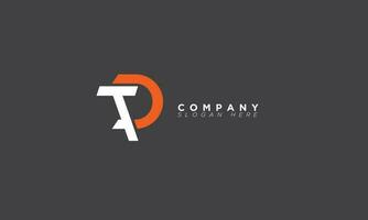 TD Alphabet letters Initials Monogram logo DT, T and D vector