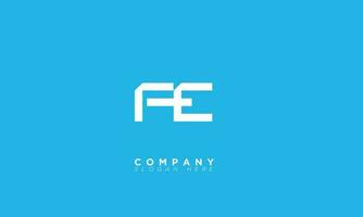 FE Alphabet letters Initials Monogram logo EF, F and E vector