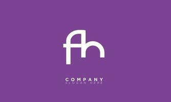 FH Alphabet letters Initials Monogram logo HF, F and H vector