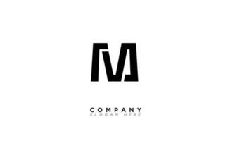 AM Alphabet letters Initials Monogram logo MA, A and M vector