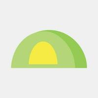 Icon tent. Camping and adventure elements. Icons in flat style. Good for prints, posters, logo, advertisement, infographics, etc. vector