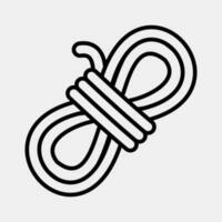 Icon rope. Camping and adventure elements. Icons in line style. Good for prints, posters, logo, advertisement, infographics, etc. vector