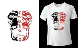 Best vector Gorilla modern t shirt design