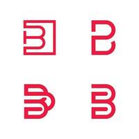 B letter Initial Logo design Template vector