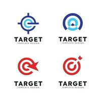 Target logo arrow direction, circle target Vector illustration