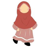 Cute expression of muslim children vector