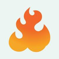 icono logo fuego en tierra vector