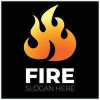 Fire Flame vector logo design.