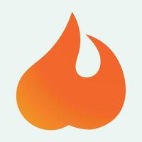 icon logo flame on earth vector