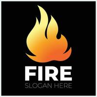 Fire Flame vector logo design.