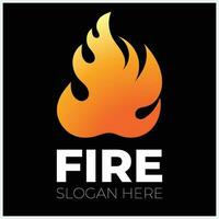 Fire Flame vector logo design.