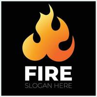 Fire Flame vector logo design.