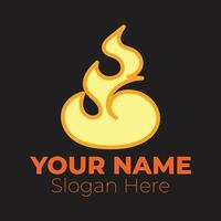 Flame logo design template illustration. vector