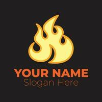 Flame logo design template illustration. vector