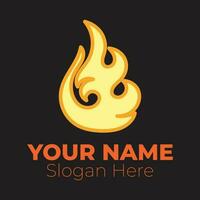 Flame logo design template illustration. vector