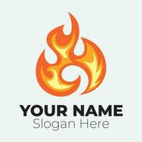 Flame logo design template illustration. vector