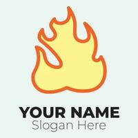 Flame logo design template illustration. vector