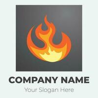 Flame logo design template illustration. vector