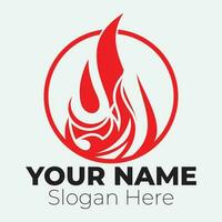 Flame logo design template illustration. vector